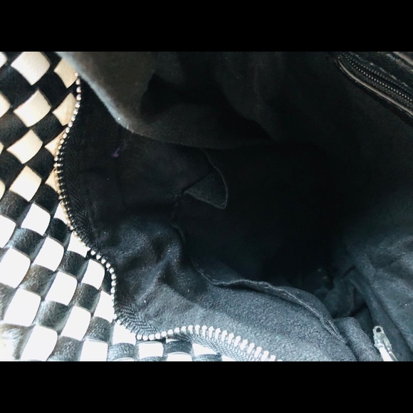 Checkered handbag black and white - Picture 5 of 5